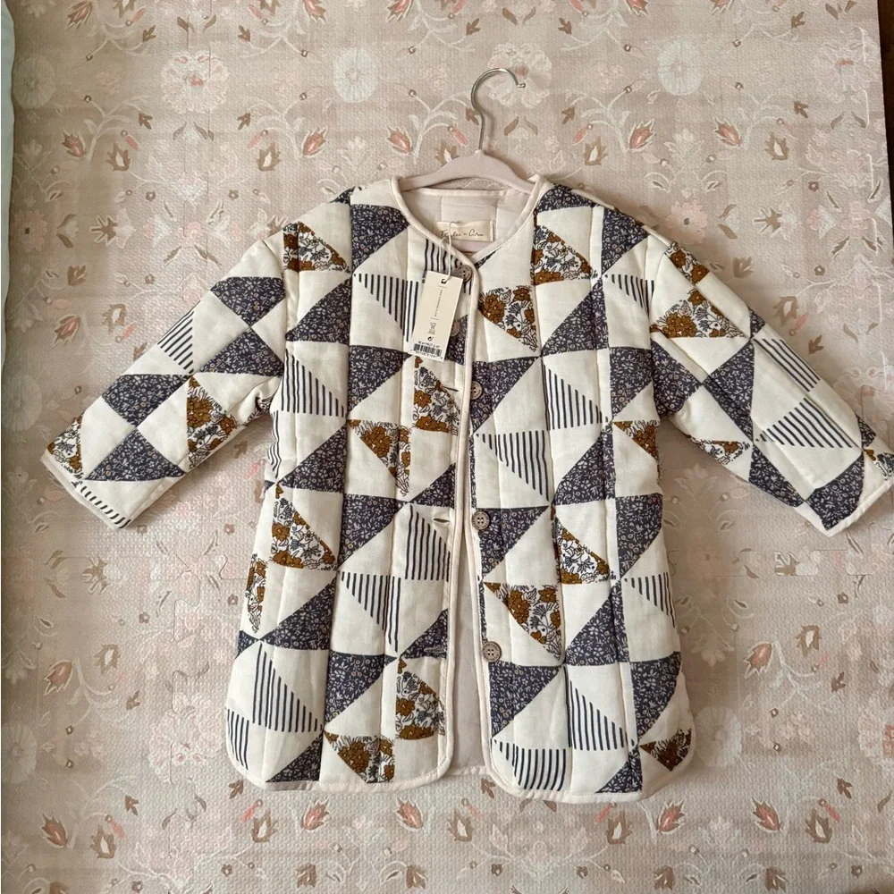 Rylee & Cru quilted longline patchwork kids jacket size 2-3Y - Picture 5 of 7